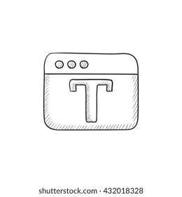 Design editor tool vector sketch icon isolated on background. Hand drawn Design editor tool icon. Design editor tool sketch icon for infographic, website or app.