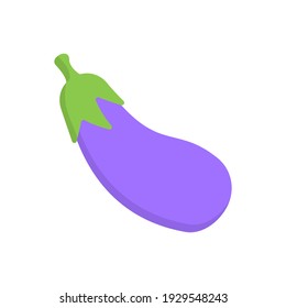 The design of the eggplant fruit and vegetables flat icon vector illustration, this vector is suitable for icons, logos, illustrations, stickers, books, covers, etc.