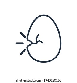 The design of the eggs hatch spring outline icon vector illustration, this vector is suitable for icons, logos, illustrations, stickers, books, covers, etc.