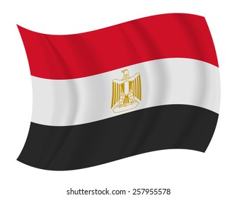 design Egypt flag waving vector