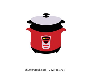 Diseño de cocinas de arroz eléctricas ilustración vectorial aislado sobre fondo blanco.