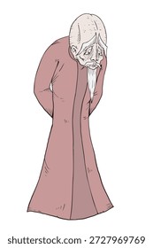 Design de desenho de homem asiático elegante