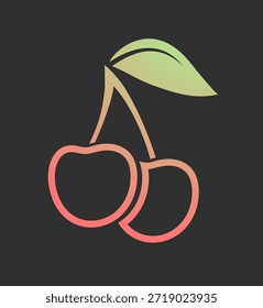 Diseño de elegante símbolo de cereza