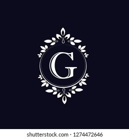 Design of elegant monogram for letter G. Wedding monogram. Elegant ornament. Business sign, monogram for restaurant, boutique, hotel, heraldry, jewelry. Vector illustration