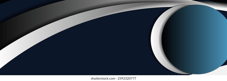 design elegant Vector blue and black line background curve element with black space for text and message design, overlapping layers. eps 10