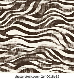Design an elegant zebra print pattern with fluid lines on linen fabric print pattern, cotton, silk, vector illustration, doodle summer, kids and baby designs for print fabric.