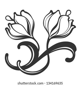 Design element - abstract flower