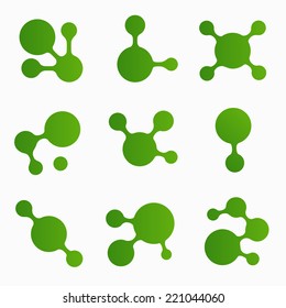 Design element. Abstract molecule vector 