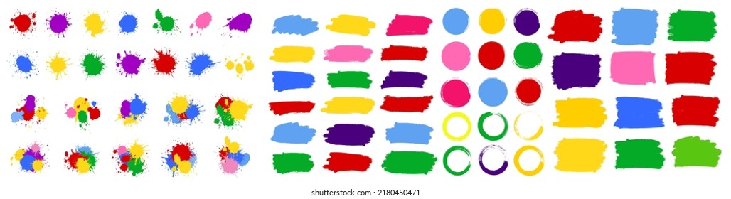 Design element in abstract style color paint splatter