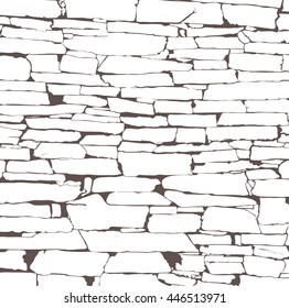 design element. Ancient brick wall texture. Vector EPS