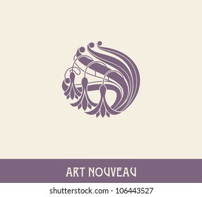 Design element in art nouveau style