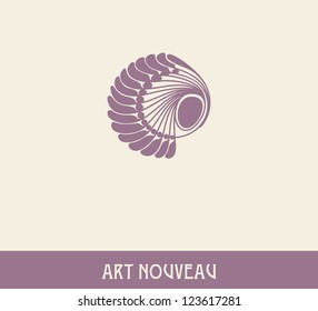 Design element in art nouveau style