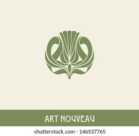 Design element in art nouveau style