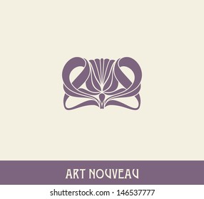 Design element in art nouveau style