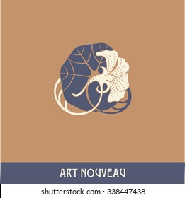 Design element in art nouveau style