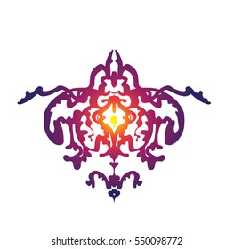 Design element in art nouveau style.purple color