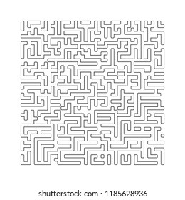 Design element background with maze texture. Gorgeous graphic image template white black tone for book psychology, creative problem solving, logical thinking, IT technology, vector Illustration eps10