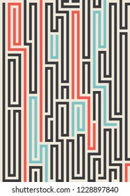 Design element background with maze texture. Gorgeous graphic image template white black tone for book psychology, creative problem solving, logical thinking, IT technology, vector Illustration eps10