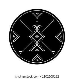 Design element based on American Indian tribal art. For tattoos, logos and other of your creativity. Stock vector.