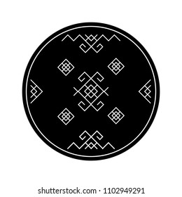 Design element based on American Indian tribal art. For tattoos, logos and other of your creativity. Stock vector.