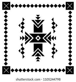 Design element based on American Indian tribal art. For tattoos, logos and other of your creativity. Stock vector.