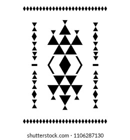 Design element based on American Indian tribal art. For tattoos, logos and other of your creativity. Stock vector.