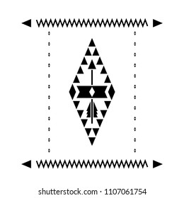 Design element based on American Indian tribal art. For tattoos, logos and other of your creativity. Stock vector.