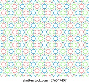 design element. Black and white hexagon seamless pattern background
