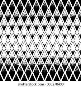 design element. black and white rhombus seamless pattern