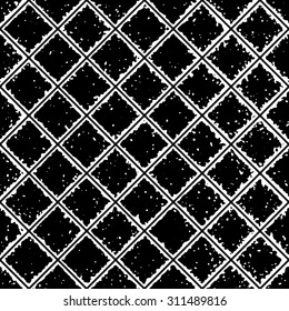 design element. black and white rhombus seamless pattern
