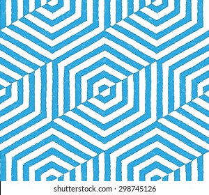 design element. blue hexagons seamless pattern