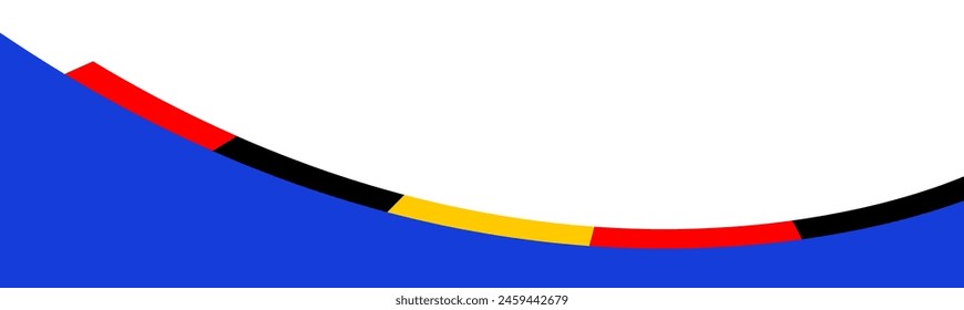 Elemento de diseño, borde o divisor para el campeonato europeo de fútbol en 2024.