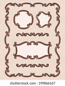 Design element border frame vector illustration