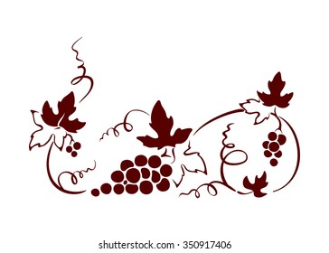 Design element, border -- vine. Graphic illustration.