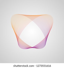 design element. bright gradient frame. Stylized Guilloche Element