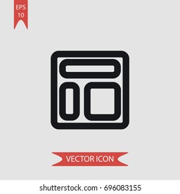 Design element button vector icon, illustration symbol