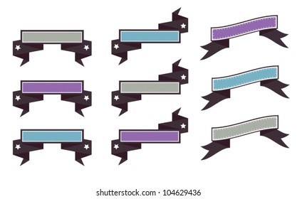 Design Element Chunky Ribbon and Banner Set