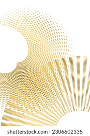 Círculo de elementos de diseño. Colores vectores de oro aislados del anillo dorado. Resumen resplandece muchos movimientos relucientes creados con la Herramienta de mezcla. Ilustración vectorial EPS 10 art deco style para invitación a la boda