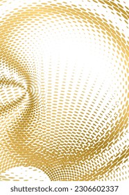 Design element circle. Isolated gold vector colors golden ring from. Abstract glow many glittering swirl created using Blend Tool. Vector illustration EPS 10 art deco style for wedding invitation