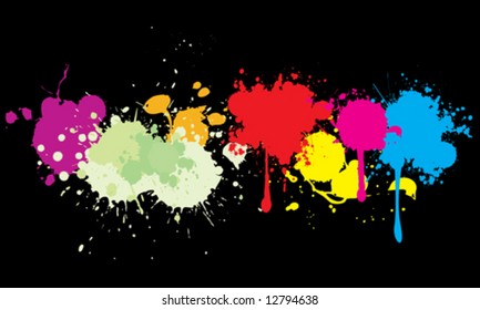 Design Element - Colorful splatters