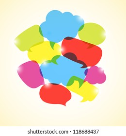 Design element of colorful transparent bubbles. Vector illustration. Eps10.
