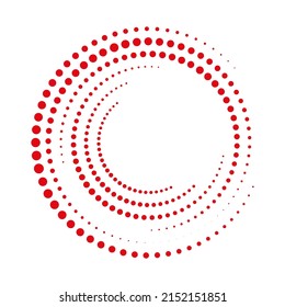 Design element for comic books, frame, logo, posters. Radial speed lines. Halftone dots in circle form. Vector illustration.