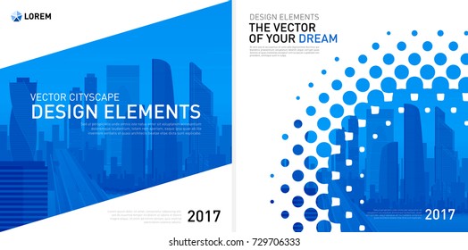 Design element for corporate graphic layout. Modern background template design for investment, business, real estate, construction.
