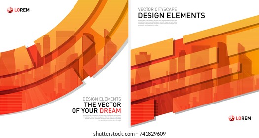 Design element for corporate graphic layout. Modern background template for investment, business, real estate, construction.