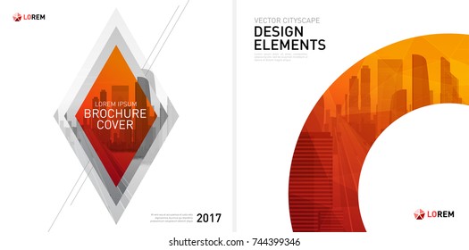 Design element for corporate graphic layout. Modern background template design for investment, business, real estate, construction.