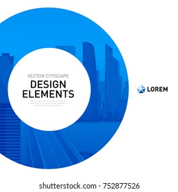 Design element for corporate graphic layout. Modern background template design for investment, business, real estate, construction.