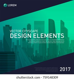 Design element for corporate graphic layout. Modern background template design for investment, business, real estate, construction.