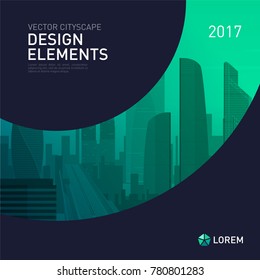 Design element for corporate graphic layout. Modern background template design for investment, business, real estate, construction.
