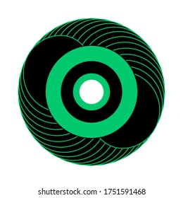 A design element created using the Blend Tool for banners, flyers, and book covers. Lines, stripes, and patterns with different paths. Stock vector illustration.