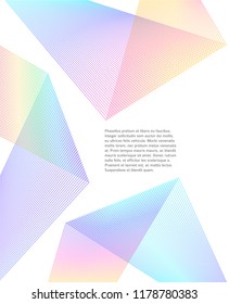 Design element Curved sharp corners wave many lines. Abstract vertical broken stripes on white background isolated. Creative line art. Vector illustration EPS 10. Colors line created using Blend Too